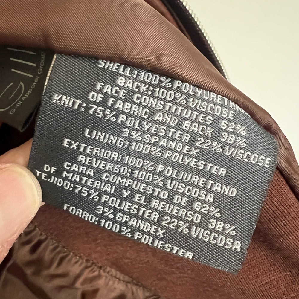 Kenneth Cole Reaction Brown Leather Jacket Size L - Picture 7 of 8